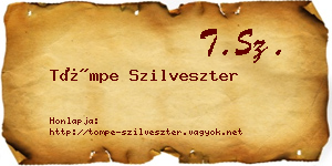 Tömpe Szilveszter névjegykártya