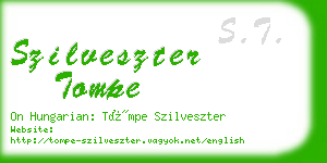 szilveszter tompe business card